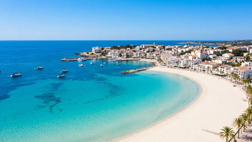 サン・セバスティアンの美しいビーチの風景