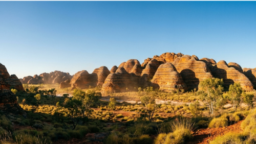 パーヌルル国立公園の縞模様の奇岩群